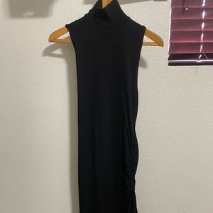Zara Mock Neck Cinched dress in Black (M)
